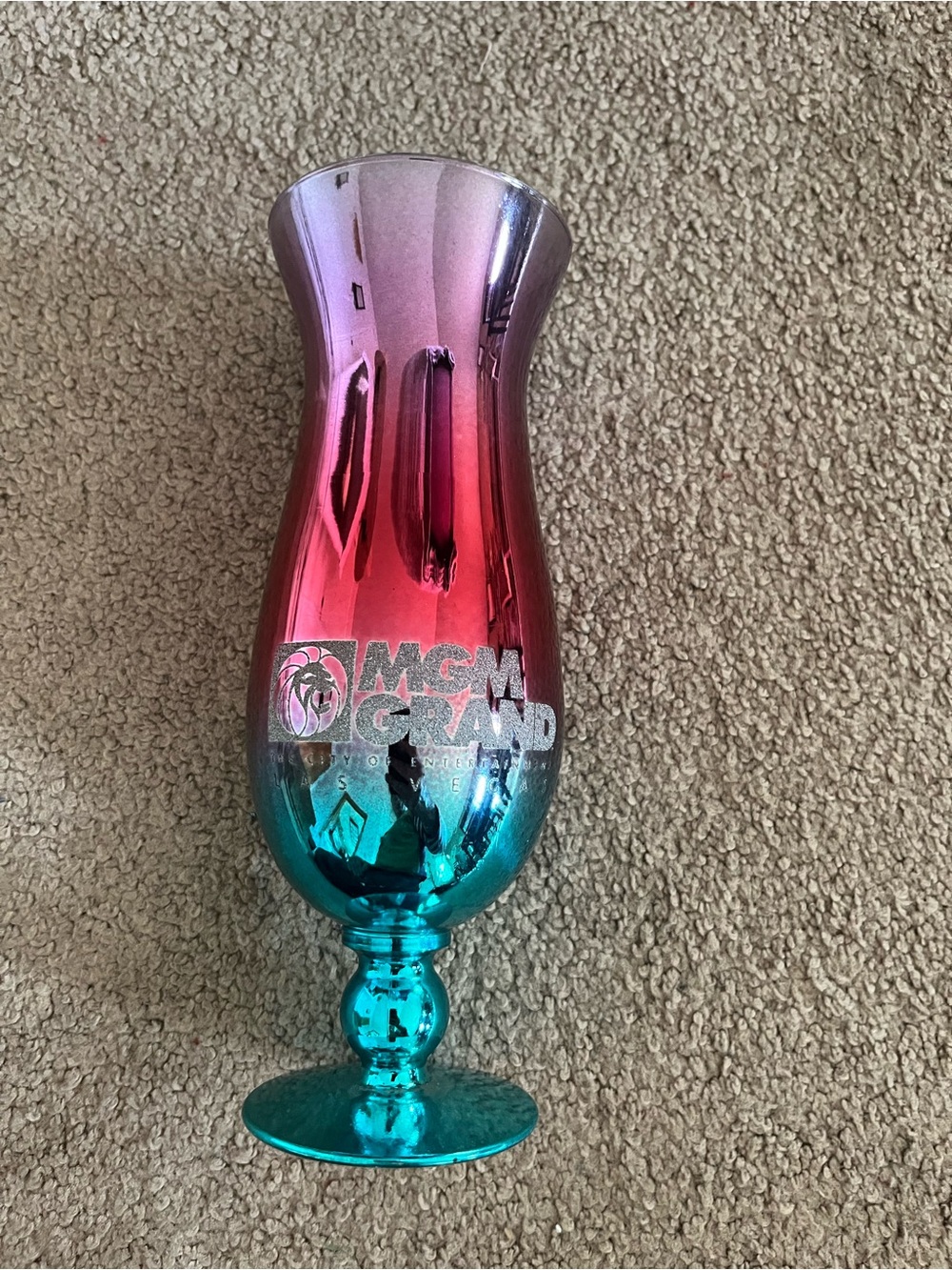 Iridescent Pink & Teal Glass